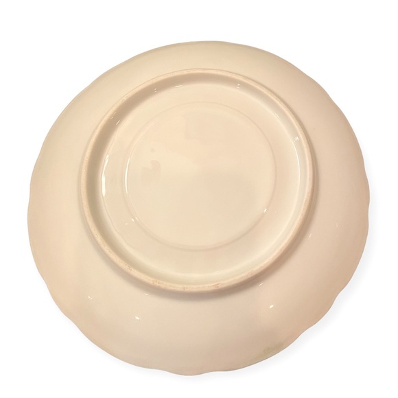 Antique Victorian Hand-Painted Peach Floral XL Shaving Scuttle Mug & Saucer Set - Picture 12 of 12